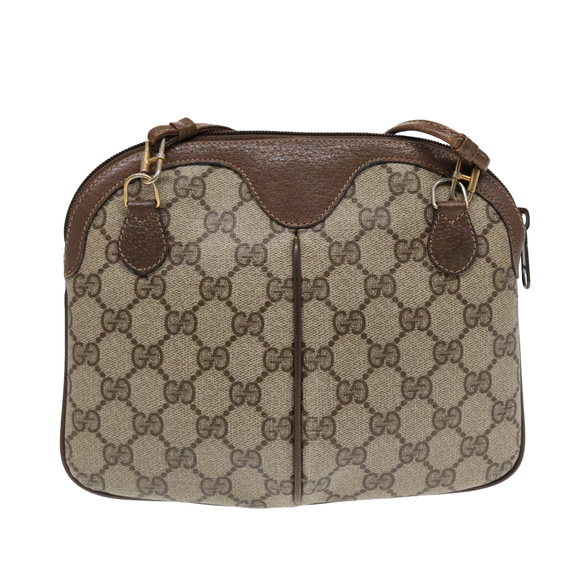 GUCCI GG Supreme Web Sherry Line Shoulder Bag PVC Beige 904 02 047 Auth 88145 - Picture 3 of 16